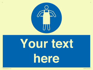 Custom Protective Apron Required Sign